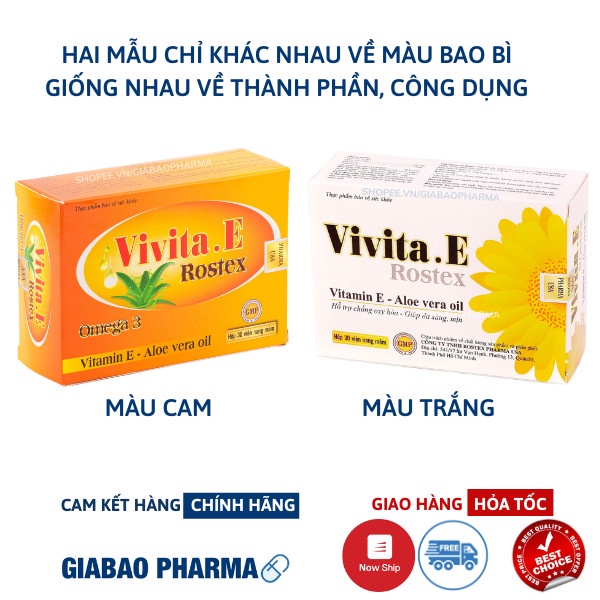 Viên uống đẹp da Vitamin E bổ sung vitamin e, chống lão hóa, làm sáng da, giảm sạm nám,hô trợ nội tiết tố nữ (Hộp 30 viê