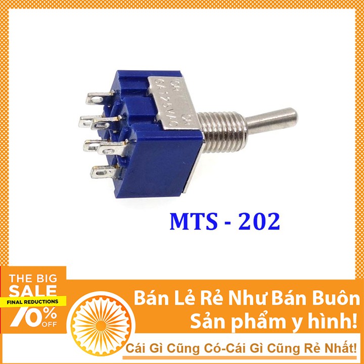 Công Tắc Gạt MTS-202 6 Chân 2 Vị Trí 2A 250VAC