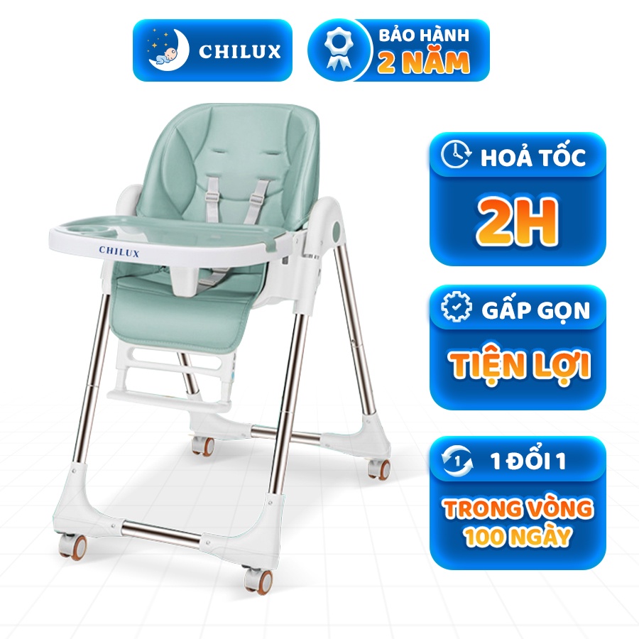 Ghế ăn dặm cho bé Chilux Grow S - Điều chỉnh độ cao linh hoạt, ngã lưng 5 cấp độ