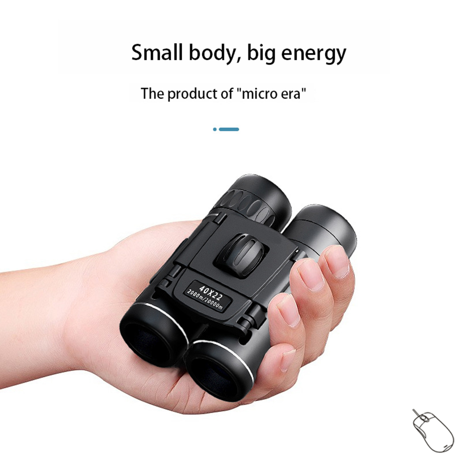 3C♦40*22 Mini Powerful Binoculars Long Range Waterproof Binocular Wide Angle Compact Size Telescope For Distant Surveillance Travel Concerts Theater O