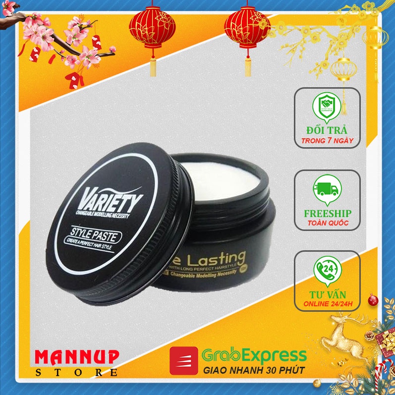 [Chính Hãng] Sáp Vuốt Tóc Tạo Kiểu Nam VARIETY MATTE LASTING 100ml - Giữ Nếp Lâu, Hương Thơm Nhẹ Nhàng, Dễ Chịu