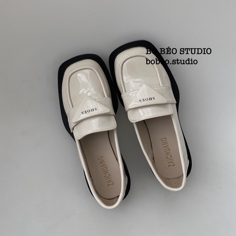 Giày lười đế bằng O12 SHOES phong cách tiểu thư Hàn Quốc