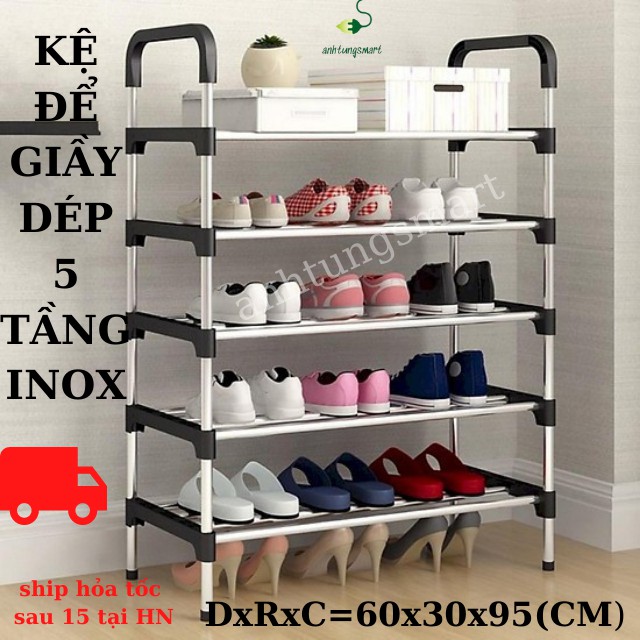 [CHỌN MÀU] Kệ Giầy Dép Thông Minh Tiện Dụng 5 Tầng inox Cao Cấp