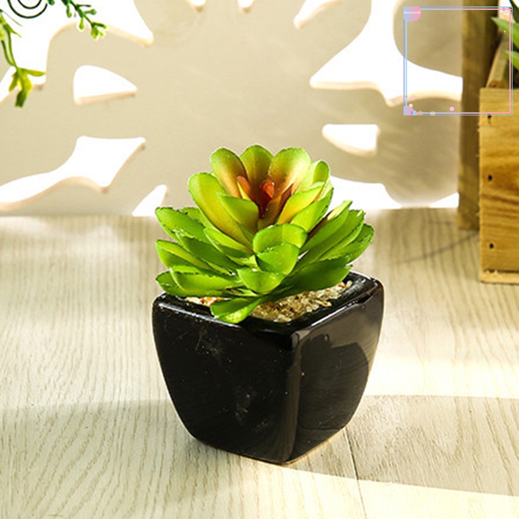 Chậu Cây Cảnh Nhân Tạo Mini Bằng PVC Trang Trí Nhà Cửa