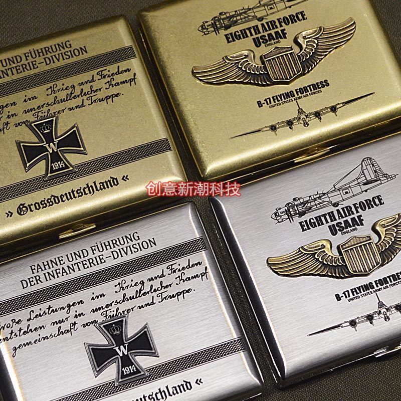 Hộp Đựng Thuốc Lá 20 Điếu Thuốc Bằng Kim Loại Cao Cấp Phong Cách Retro Air Force Mới