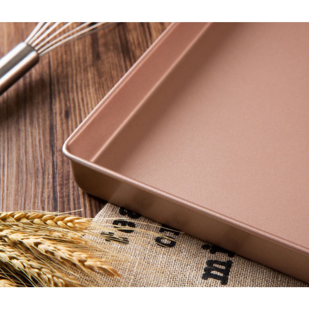 Khay Vuông Lớn - Khuôn Bông Lan - Khay Nướng Chống dính dày dặn GBBM013