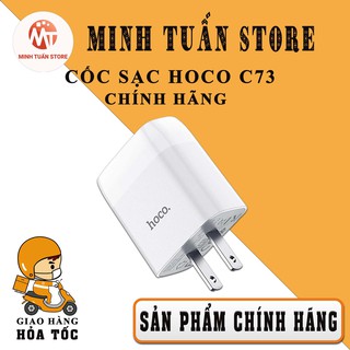 CỐC SẠC NHANH 2 CỔNG HOCO C73 2.4A-CHÍNH HÃNG HOCO C73