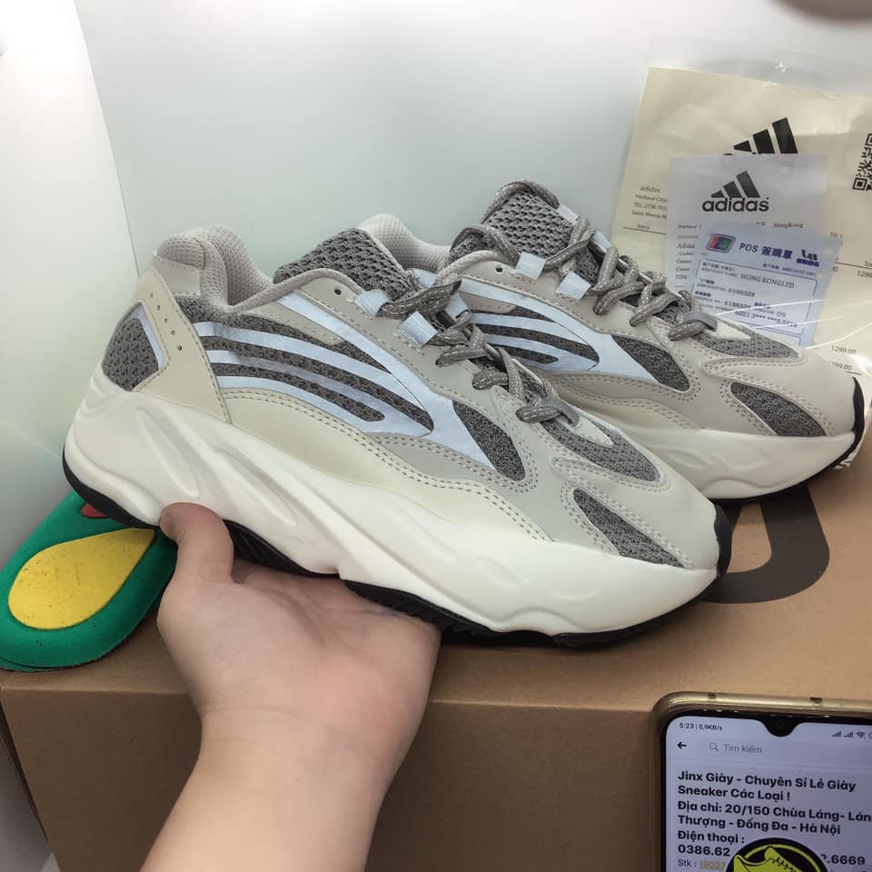 [ FREE SHIP ] Giày thể thao nam,nữ yz 700 trắng phản quang êm chân thoáng khí YZ700 | BigBuy360 - bigbuy360.vn