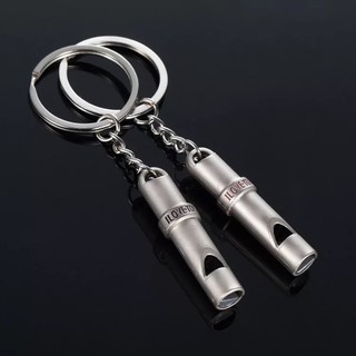 Móc Khóa đôi Còi thổi kèn inox