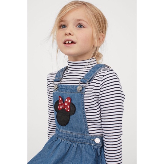 Yếm Váy Bé Gái Minnie Denim HaM