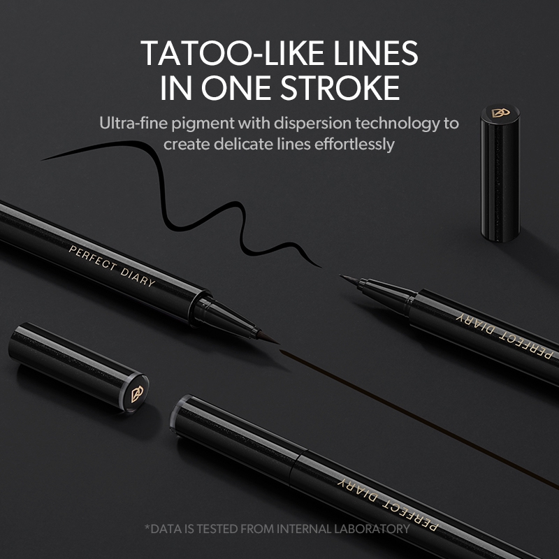Bút kẻ mắt trang điểm PERFECT DIARY đầu siêu mảnh chống nhòe bền màu lâu trôi 0.4ml | BigBuy360 - bigbuy360.vn