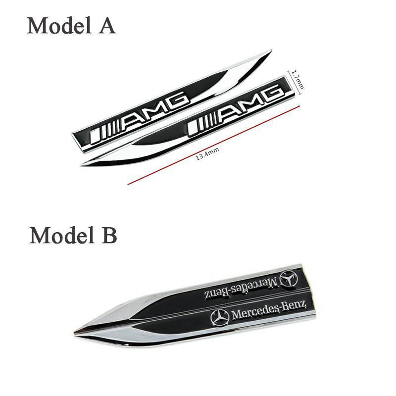 Logo kim loại trang trí xe Mercedes độc đáo