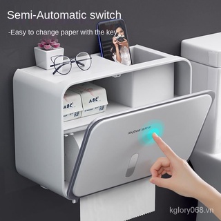 Kệ Phòng Tắm Phòng Tắm Kệ Treo Tường Lưu Trữ Phòng Tắm Phòng Tắm Giá Lưu Trữ Giá Treo Giấy Vệ Sinh Helper Tốt Hộp Giấy Vệ Sinh Miễn Phí Đấm Không Thấm Nước Giấy Vệ Sinh Cuộn Giấy, Kệ Treo Tường Hộp Đựng Giấy Vệ Sinh