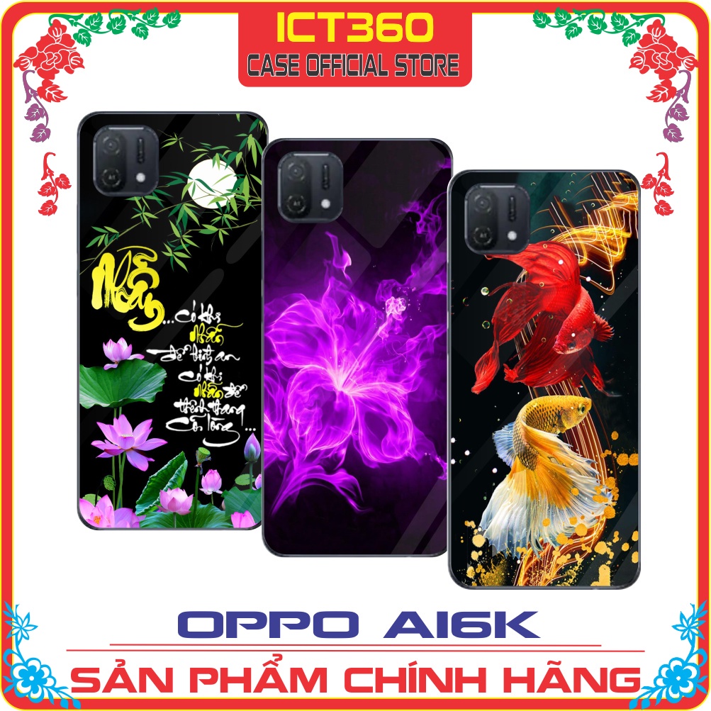 Ốp lưng kính OPPO A16K - Nhận in ảnh theo yêu cầu