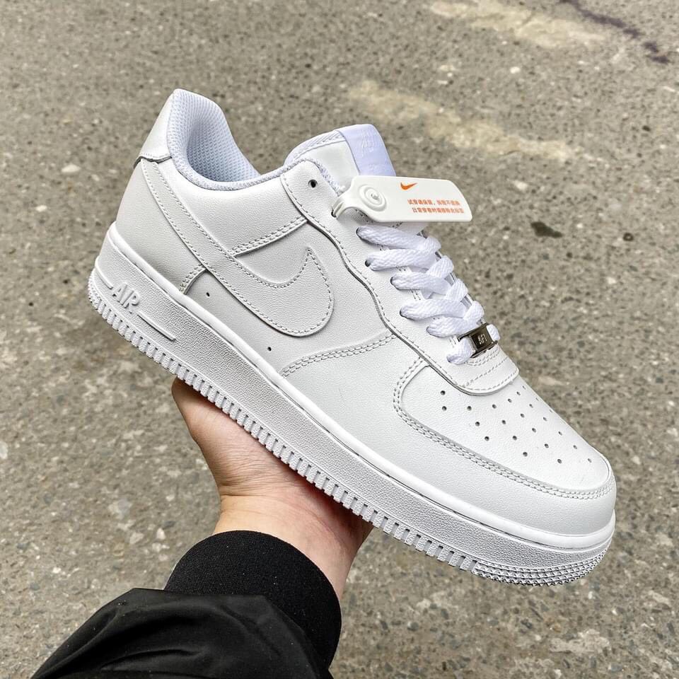 Giày AF1 Trắng, Air Force 1 Nam Nữ Bản Trung Hàng Chuẩn 11 Đầy Đủ Phụ Kiện ( Full BOX BILL )