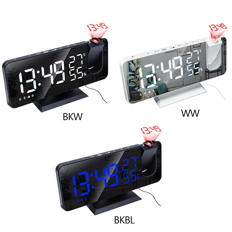 Đồng Hồ Báo Thức Kỹ Thuật Số Có Đèn LED Hiển Thị Nhiệt Độ Và Độ Ẩm