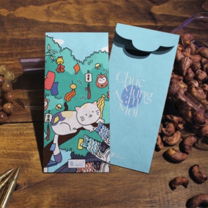 Set 6 bao lì xì Mèo Nhật Bản cute