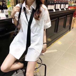 Áo sơ mi thắt cà vạt 💋ảnh thật clip💋