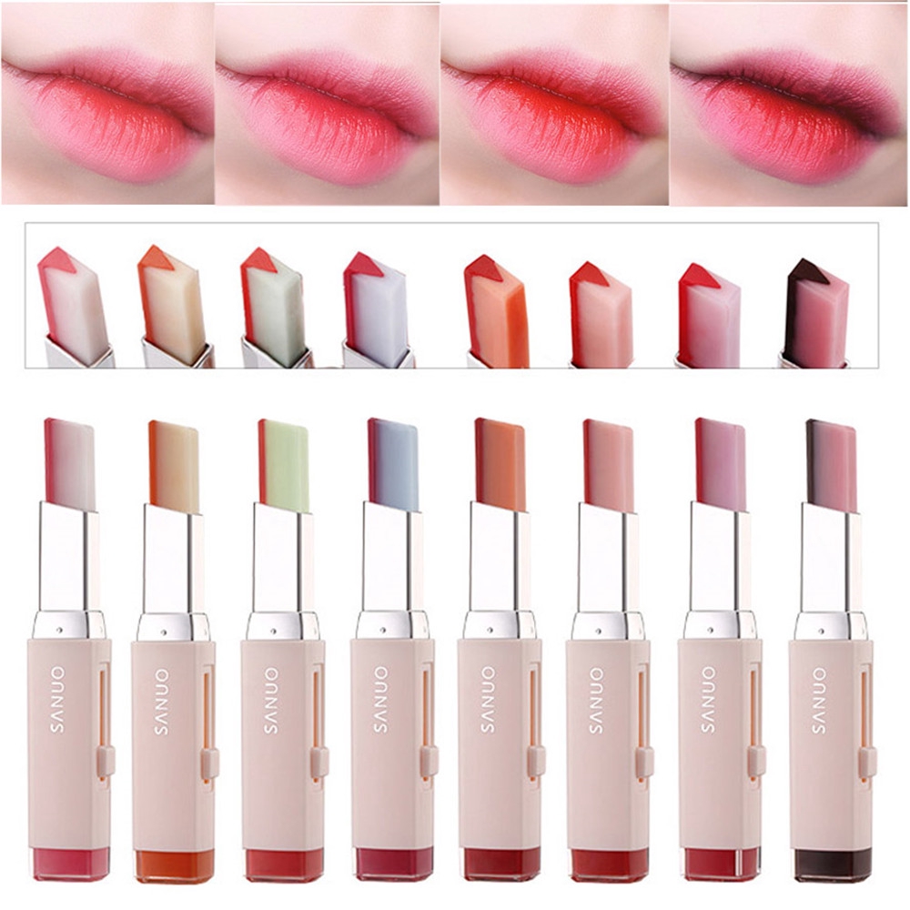 [Hàng mới về] Son môi 2 tông màu kháng nước kiểu dáng thời trang | BigBuy360 - bigbuy360.vn