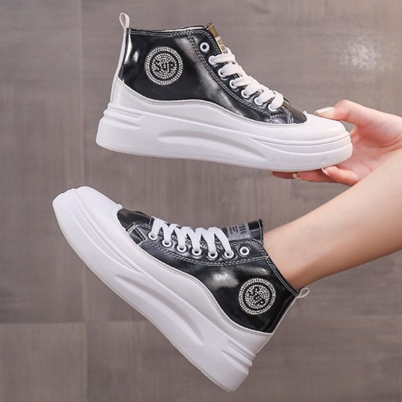 Giày Thể Thao Nữ Cổ Cao GN48 Giày Đế Độn Cao Cấp Chất Đẹp,Dành Cho Bạn Trẻ Năng Động Cá Tính Và Tăng Chiều Cao