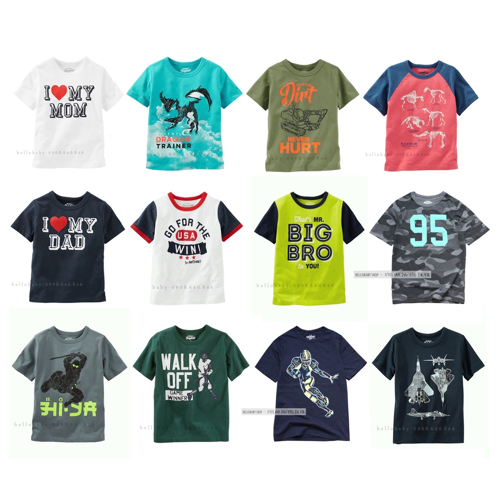 Áo thun bé trai Oshkosh dư xịn