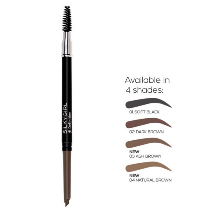 Chì kẻ mày hai đầu Silkygirl Hi-Definition Brow Liner 0.35g