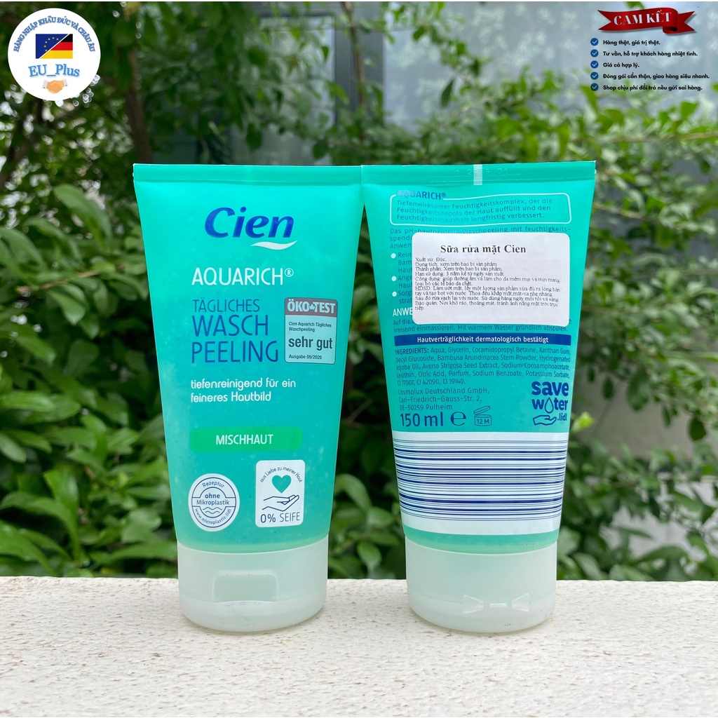 Sữa rửa mặt Cien dạng Gel tẩy tế bào chết 150ml dành cho da dầu, da hỗn hợp