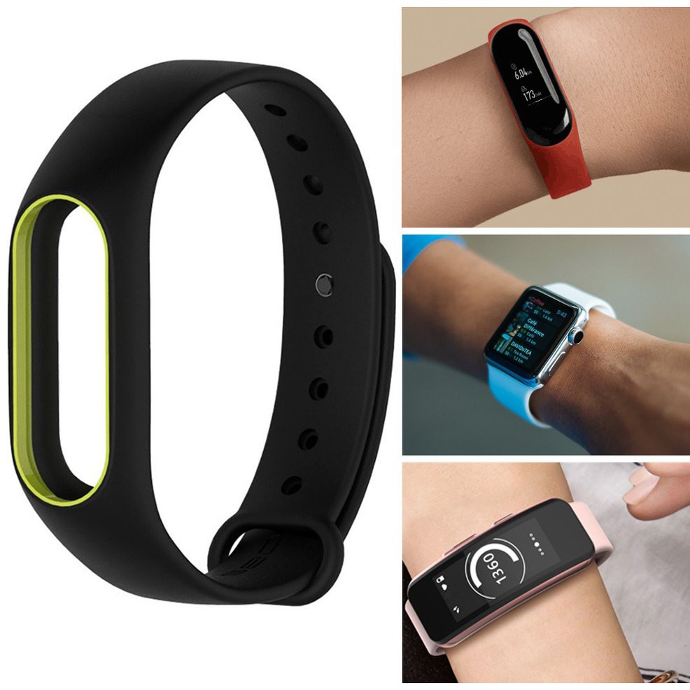 Dây Đeo Thay Thế Bằng Silicon Mềm Cho Miband 2 Phiên Bản 8 Màu