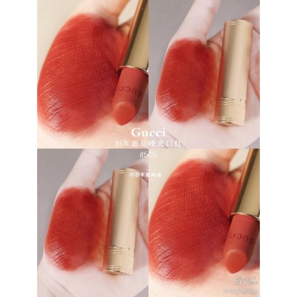 Son Gucci  à Lèvres mate mới các màu vỏ vàng sang chảnh