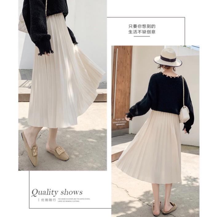 Chân váy voan dập ly dày dặn sang chảnh | BigBuy360 - bigbuy360.vn