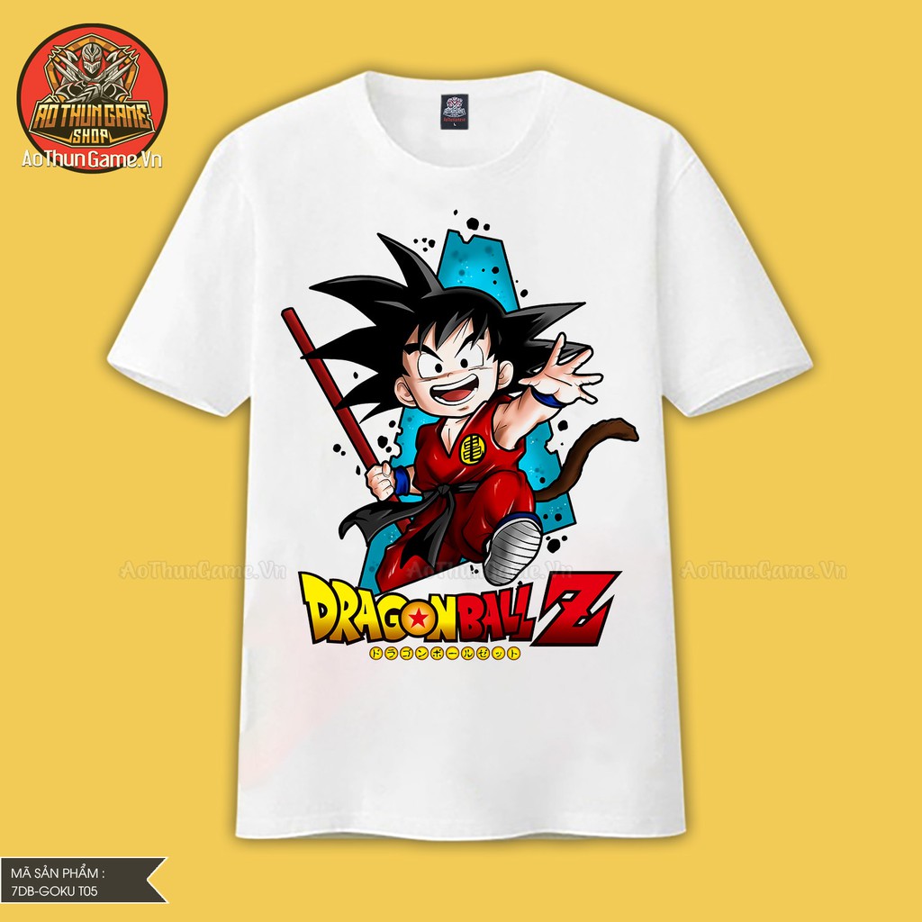 Áo thun Anime Songoku T05 Dragon Ball Z chính hãng giá xưởng có size Goku cho trẻ em bé trai và bé gái / AoThunGameVn