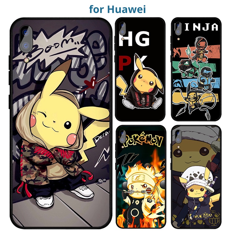 Ốp Huawei nova Y90 11 11i 8I P40 P30 2 4E pro plus điện thoại mềm bề mặt nhám in hình Pikachu cho