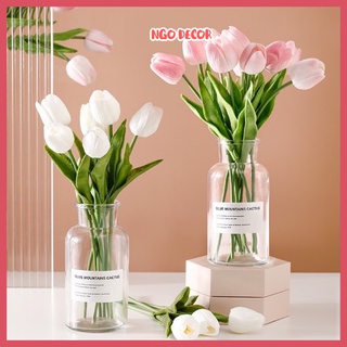 Hoa tulip giả PU cao cấp dùng để decor trang trí nhà cửa
