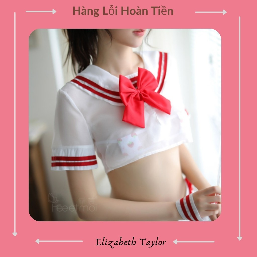 Cosplay Sexy Nữ Sinh, Đồ Ngủ Hóa Trang Học Sinh Anime Quyến Rũ Gợi Cảm, Chất Liệu Voan Cao Cấp