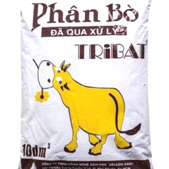 Phân Bò Hữu Cơ Tiện Lợi, Giá Thể Trồng cây Qua Xử lý Mùi Hôi (túi lớn 10dm3=2.2 - 2.7kg)