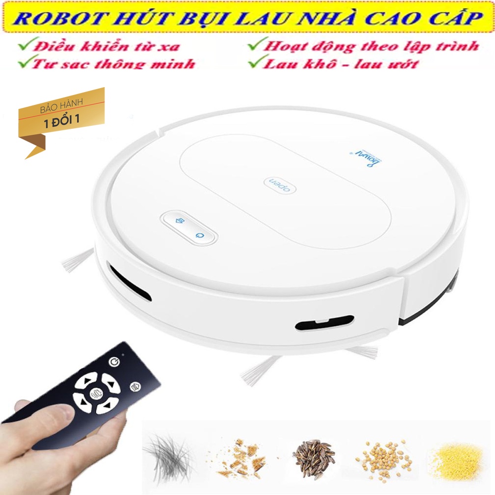 Robot Hút Bụi, Robot Hút Bụi Lau Nhà Thông Minh OB11,Tự Sạc Pin, Điều Khiển Từ Xa, Sức Hút Cực Mạnh Hút Sạch Mọi Bụi Bẩn