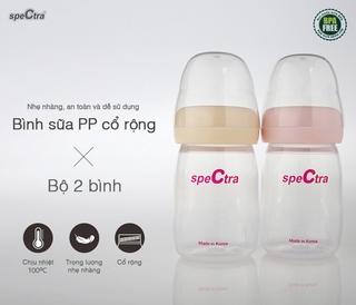 BÌNH SỮA PP CỔ RỘNG SPECTRA 160ML