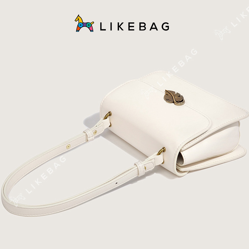 Túi xách nữ đeo vai, kẹp nách thời trang LIKEBAG form vuông nắp gập hình lá nữ tính 6713 - LIBAGI