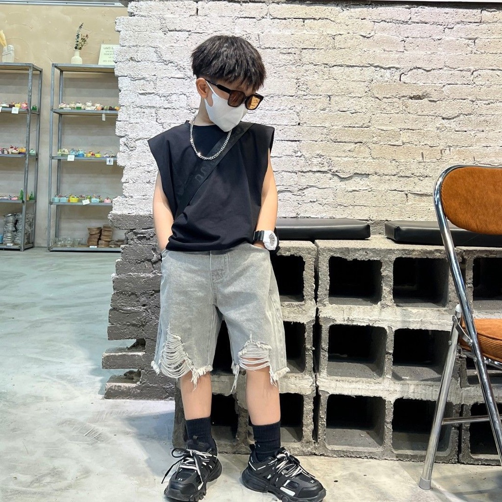 Set Áo Thun Ngắn Tay + Quần Short Thời Trang Hè Cho Bé Trai