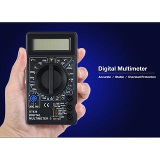 DT838 LCD Digital Multimeter AC DC Tester Voltmeter Resistance Temperature Test