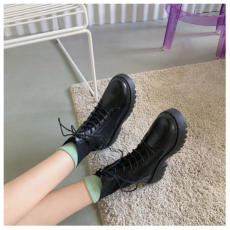 Boots da nữ basic phối chun