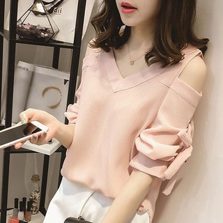 Áo nữ kiểu thời trang - hồng, trắng - e38106