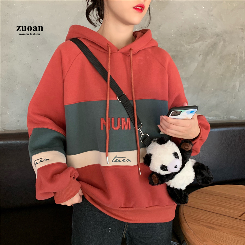 Áo hoodie SUXI tay dài dễ phối đồ thời trang cho nữ