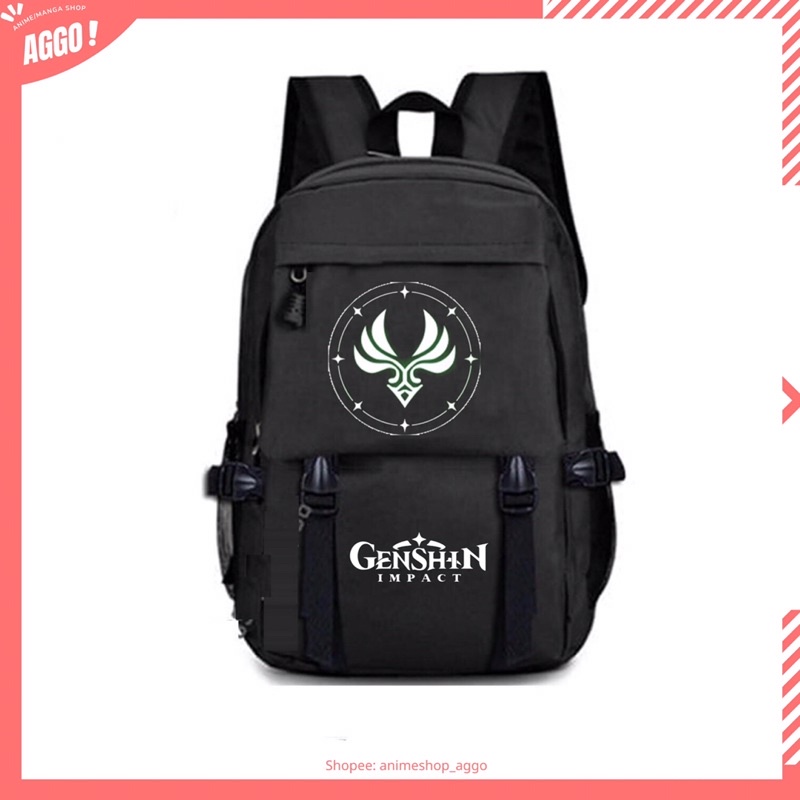 Balo Đi Học In Hình Game GENSHIN IMPACT Mẫu Mới Nam Nữ Unisex Chất Đẹp