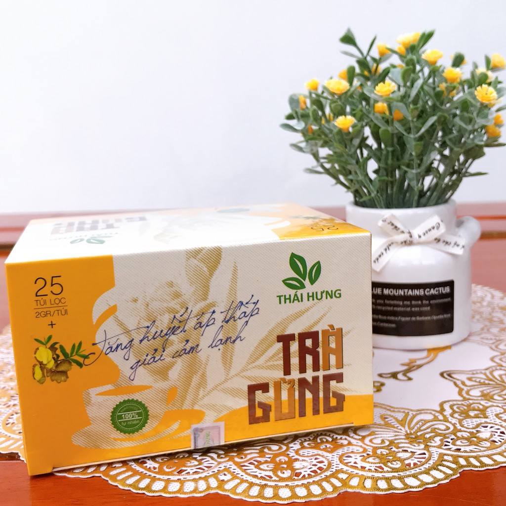 Trà Gừng Thái Hưng An Thần Ngủ Ngon Giảm Hội Chứng Tiền Đình HỘP 25 Túi Lọc 62.5g