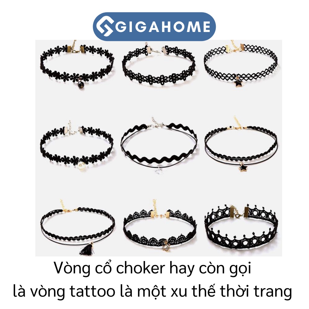 Vòng Cổ Chocker Nữ GIGAHOME Phong Cách Hàn Quốc Cá Tính, Thời Trang 6146