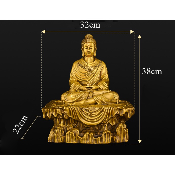 Tượng Phật Thích ca ngồi thiền bệ đá bằng đồng thau cỡ đại tượng thờ Hồng Thắng