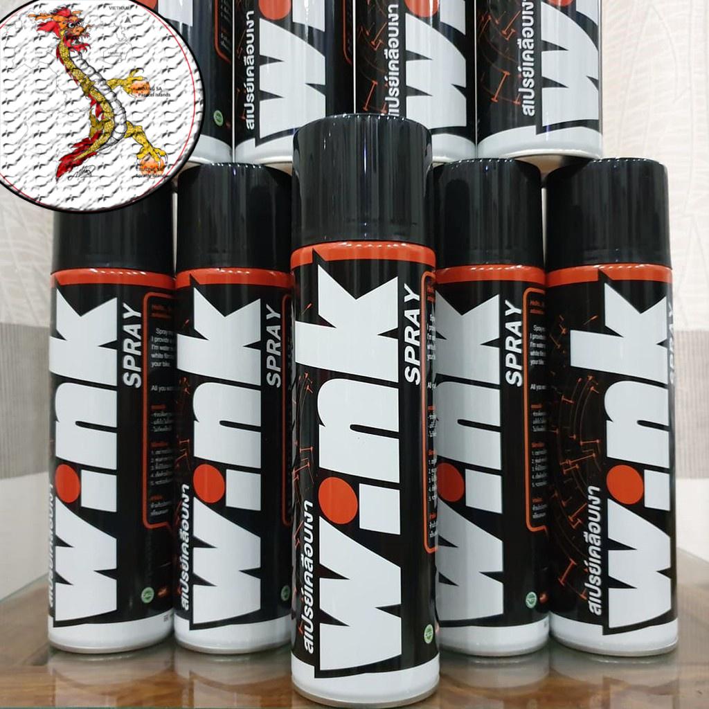 Chai Xịt Làm Bóng Dàn Áo Lube71 WINK 600ml, chai dưỡng sơn bóng Wink giúp đáng bóng dàn áo xe hiệu quả