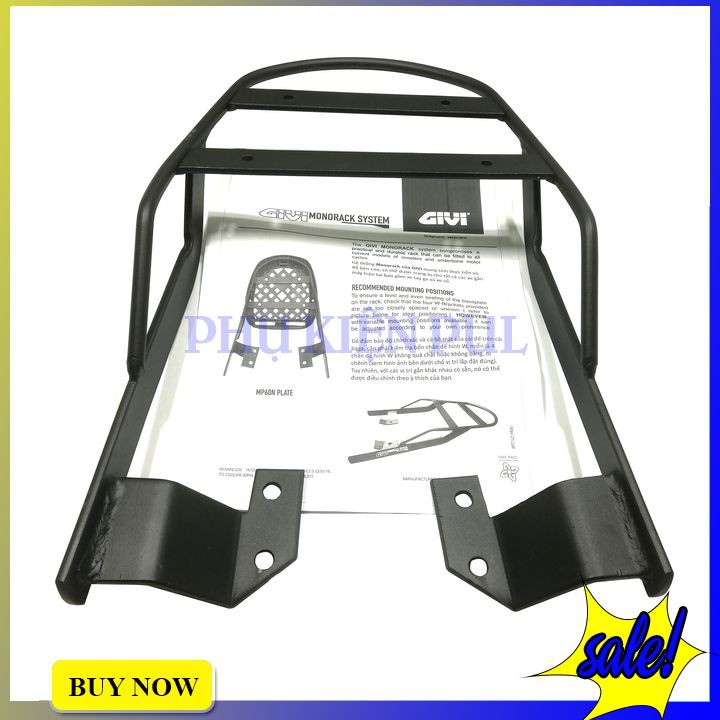 Cảng sau givi cho NOUVO LX135  chắc chắn thay thế zin dùng chở đồ và lắp thùng sau hàng chính hãng