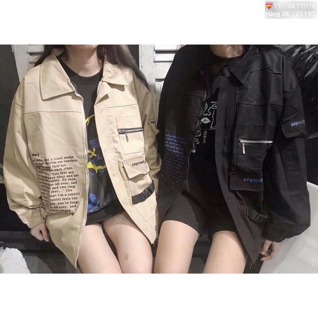 🌵 𝐓𝐡𝐞𝐔𝐥𝐳𝐳𝐚𝐧𝐠 🌵 CM Áo Khoác Kaki 2 Lớp In Chữ, Khoá Kéo (Kèm Video, Hình Chụp Thật) | BigBuy360 - bigbuy360.vn